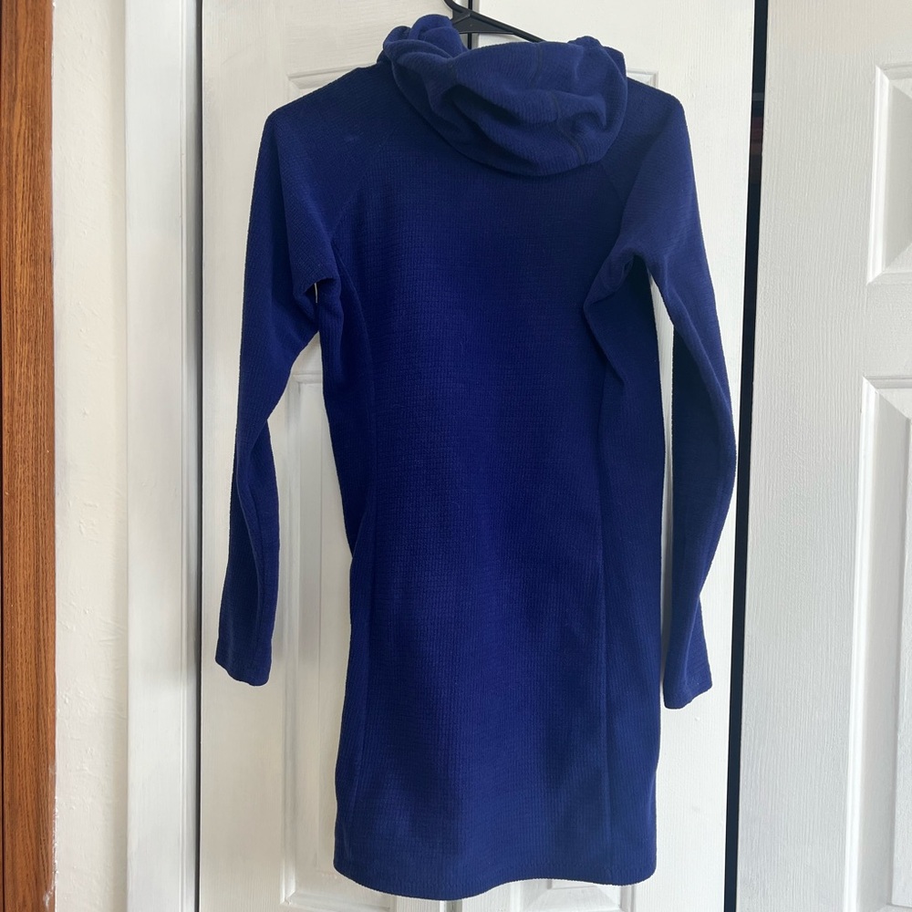 Melanzana S Micro Grid hoodie dress